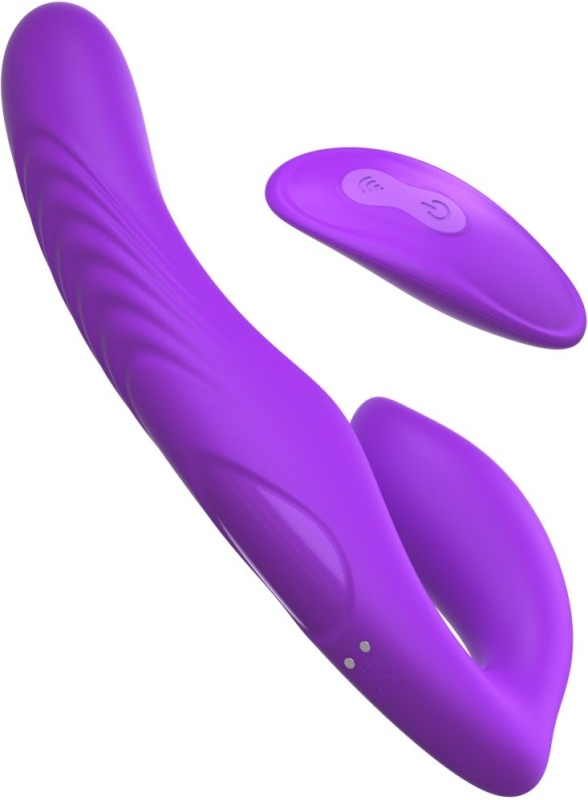 Страпон с вибрацией Strap-on-me 3 мотора L, фиолетовый 6013939 - Strap-on-me - Безремневые/Двойные страпоны - Купить