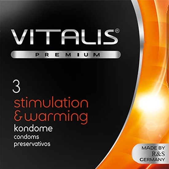 Презервативы Vitalis Stimulation с согревающим эффектом, 3 шт 143185 - VITALIS - Классические презервативы - Купить