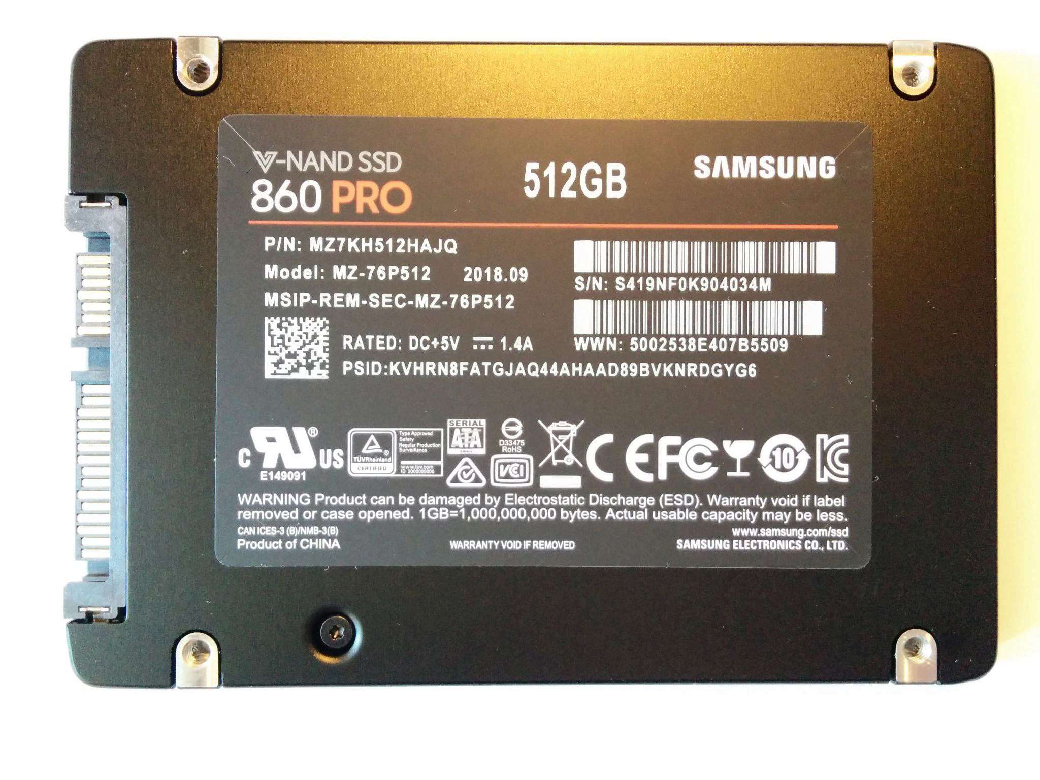 Samsung 860 Pro 512 Gb