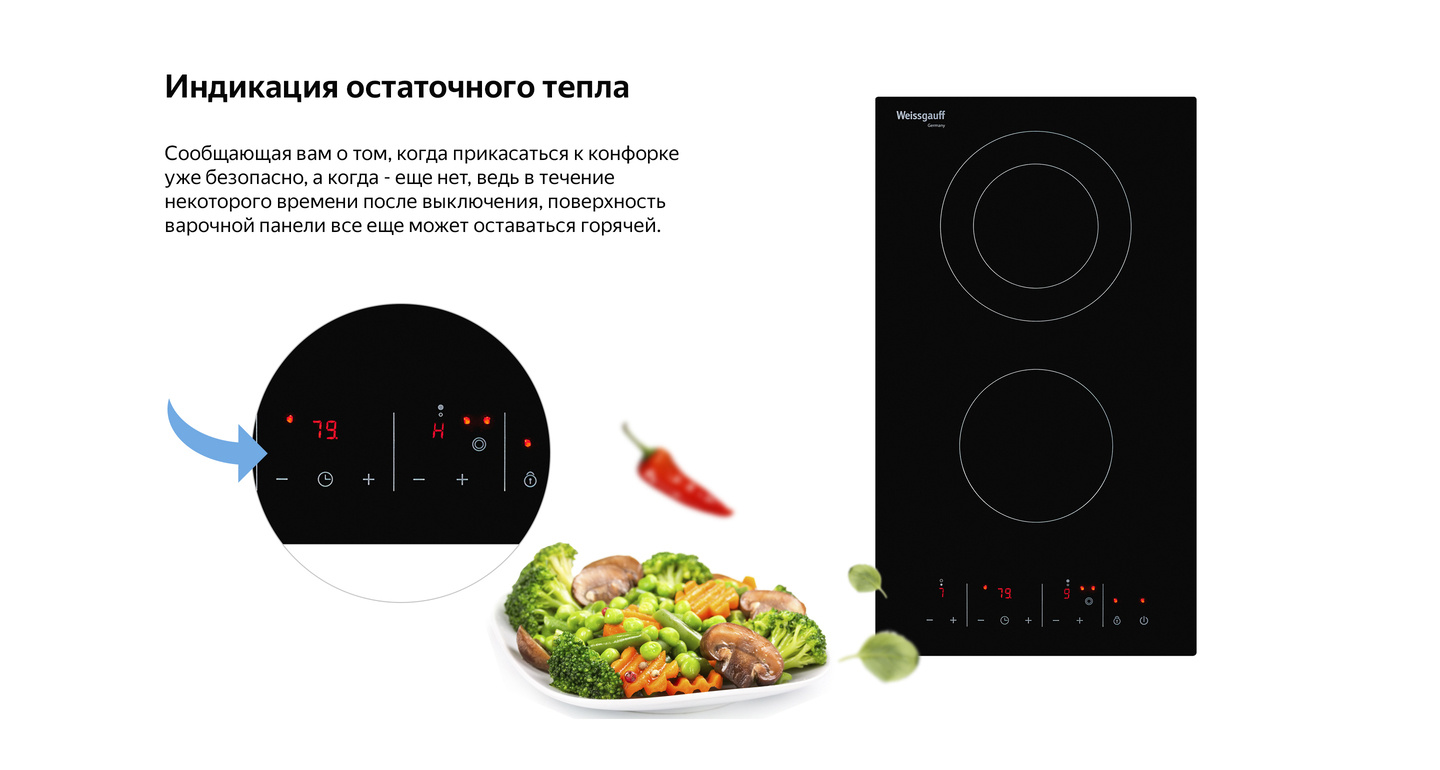 Электрическая варочная панель Weissgauff HV 32 B - купить по низкой цене в интер