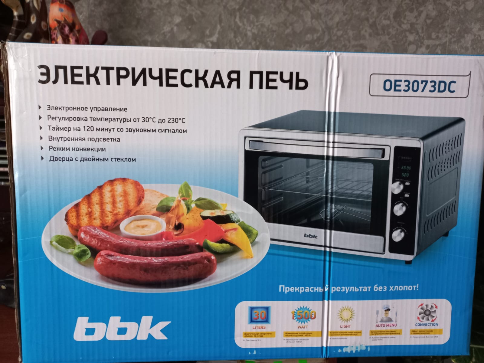 Обзор от покупателя на Мини-печь BBK OE3073DC черный/серебро — интернет .