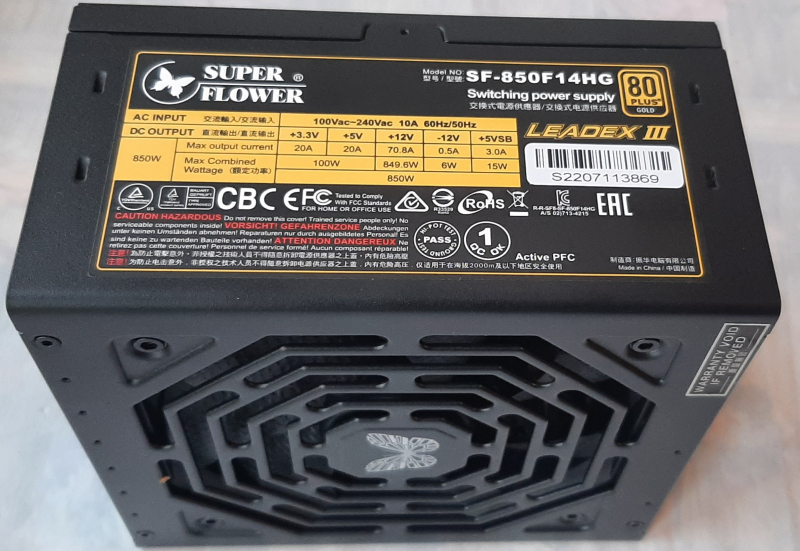 Super flower 850w leadex gold iii