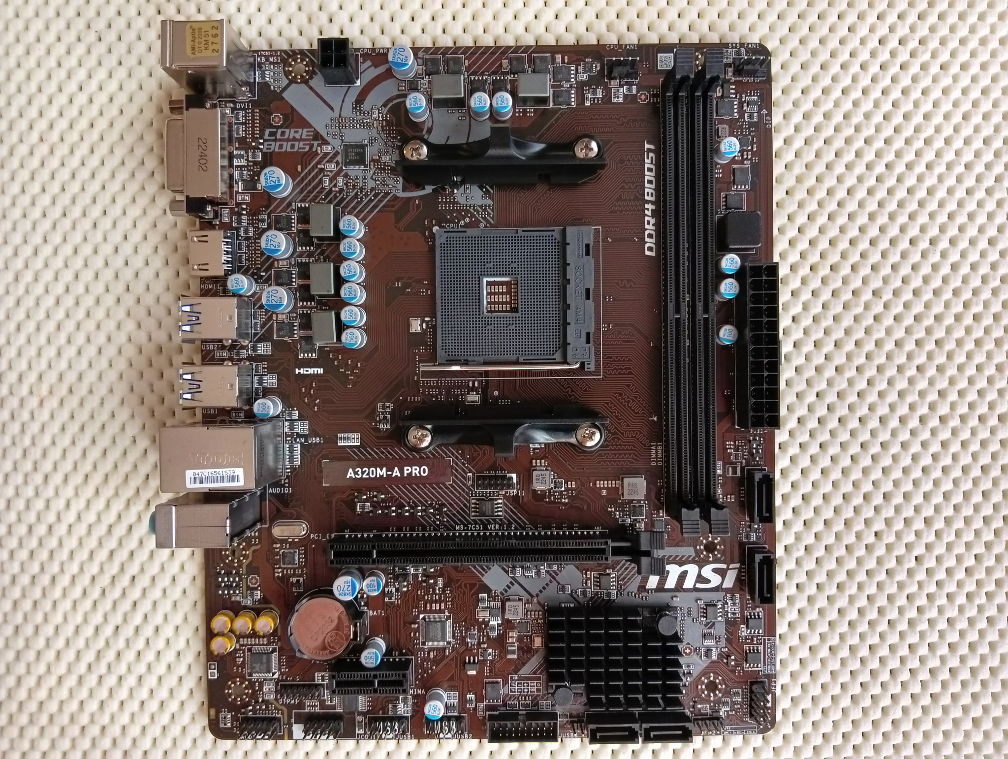 Материнская плата msi a520m a pro am4