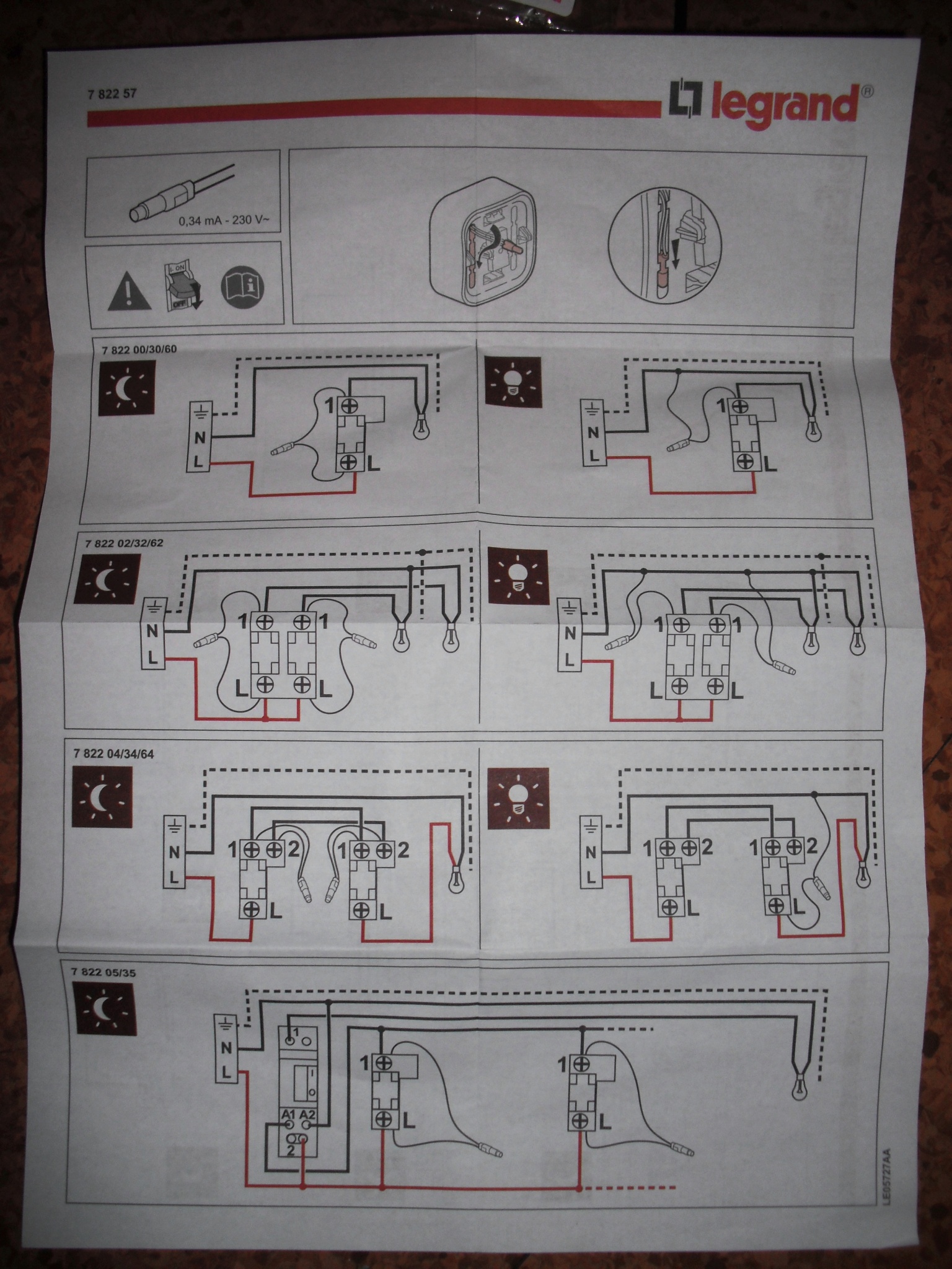 Legrand 782236 схема подключения