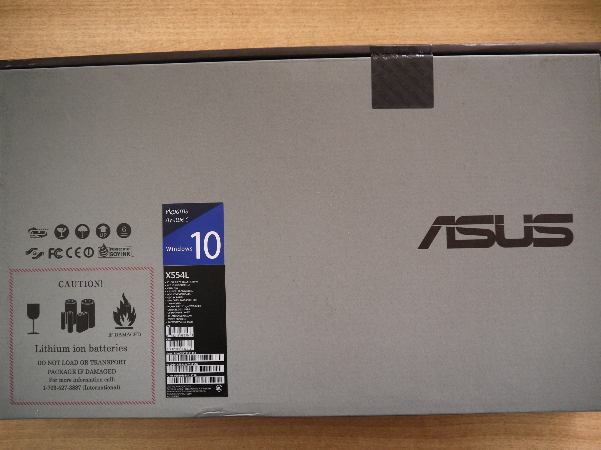 Обзор от покупателя на Ноутбук ASUS X554LA Core i3-5005U(2.0GHz)/4Gb/500Gb/Intel  HD 5500/DVD-RW/15.6