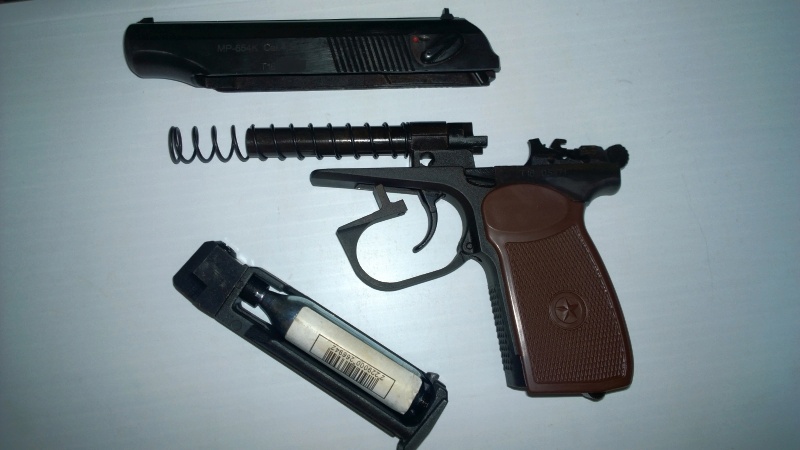 Обзор на Пневматический пистолет МР-654К-20 (пневматический пистолет Макарова, коричневая рукоятка) - изображение 20