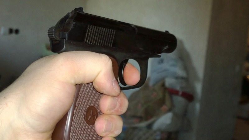 Обзор на Пневматический пистолет МР-654К-20 (пневматический пистолет Макарова, коричневая рукоятка) - изображение 30