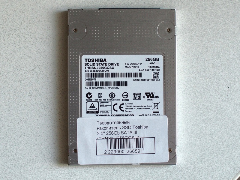 Твердотельный накопитель Toshiba thnsnj256gbsu.