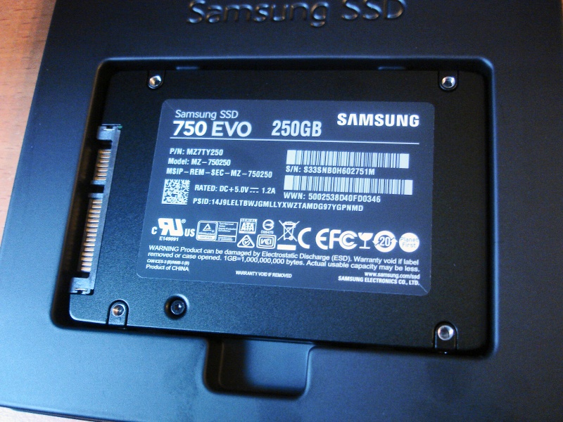 Evo hot sale 750 250gb