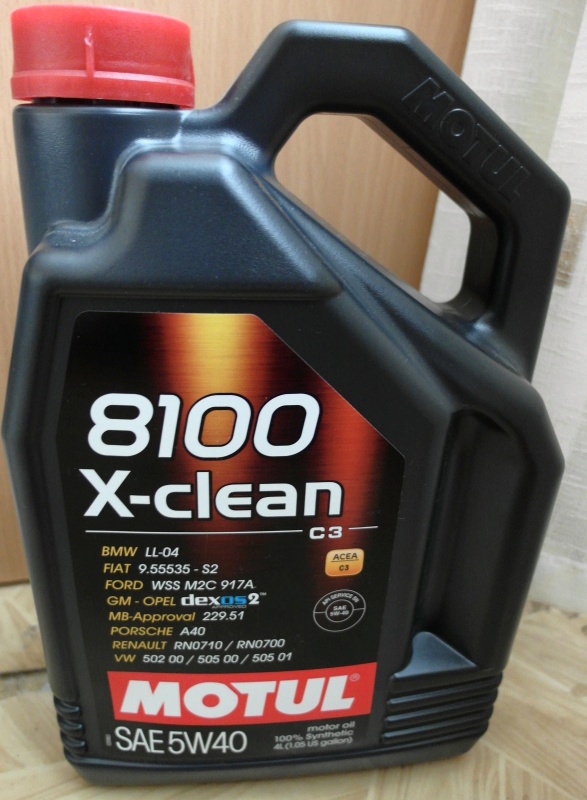  масло MOTUL 8100 X-clean Gen2 5W-40 синтетическое 5 л (замена .