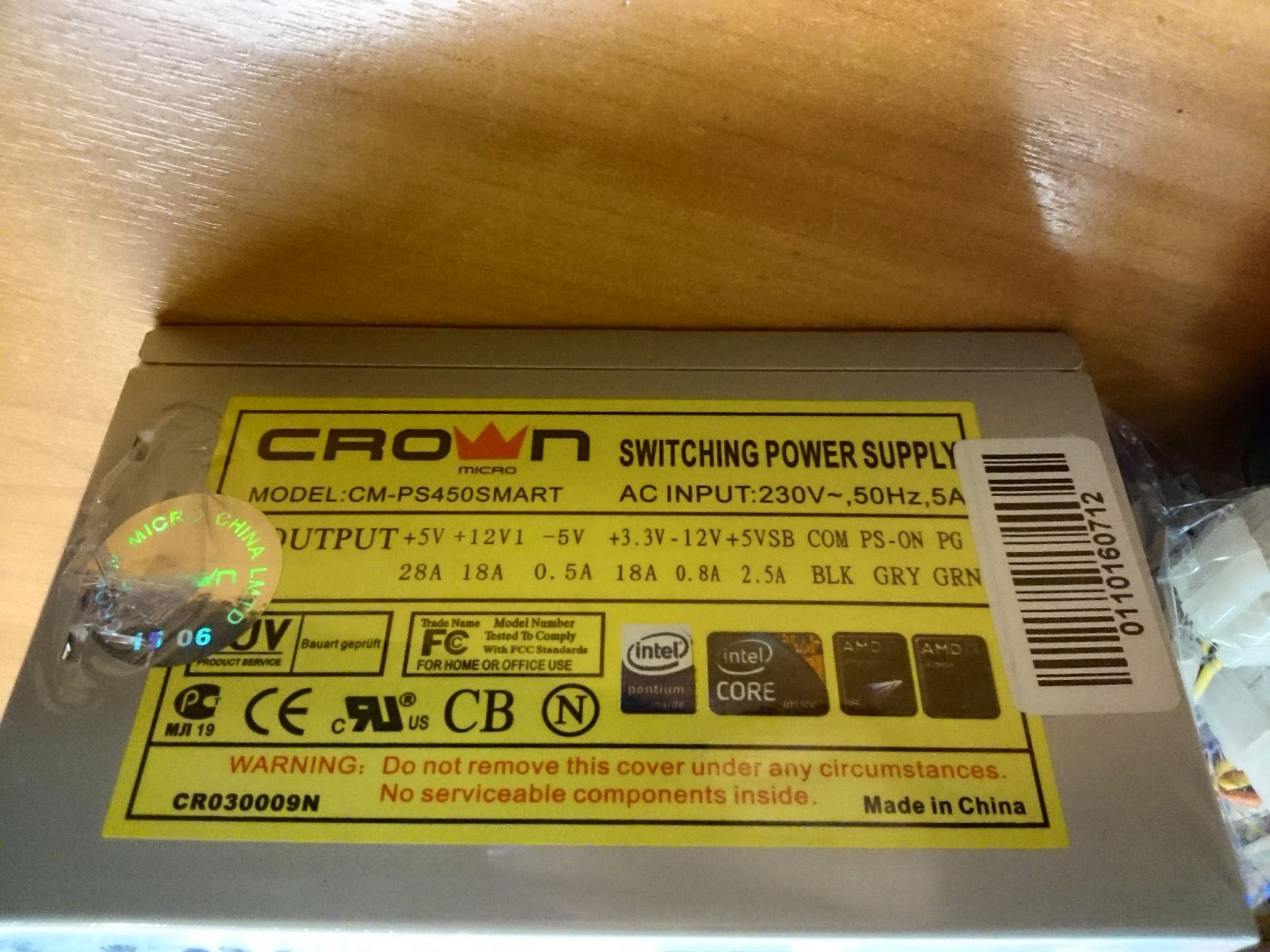 Обзор от покупателя на Блок питания CROWN MICRO CM-PS450 Smart ...