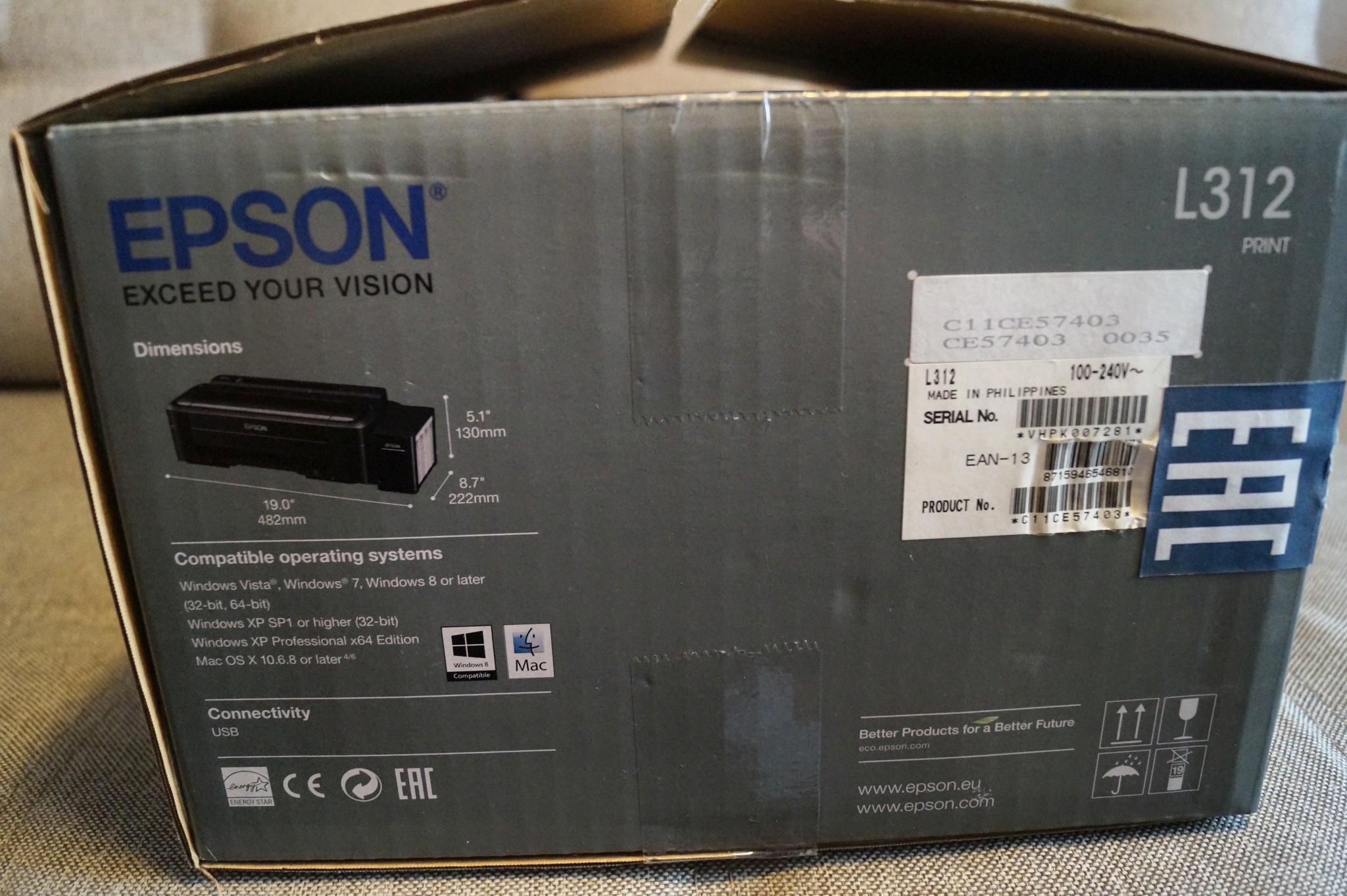Обзор от покупателя на Принтер EPSON L312 — интернет-магазин ОНЛАЙН ...