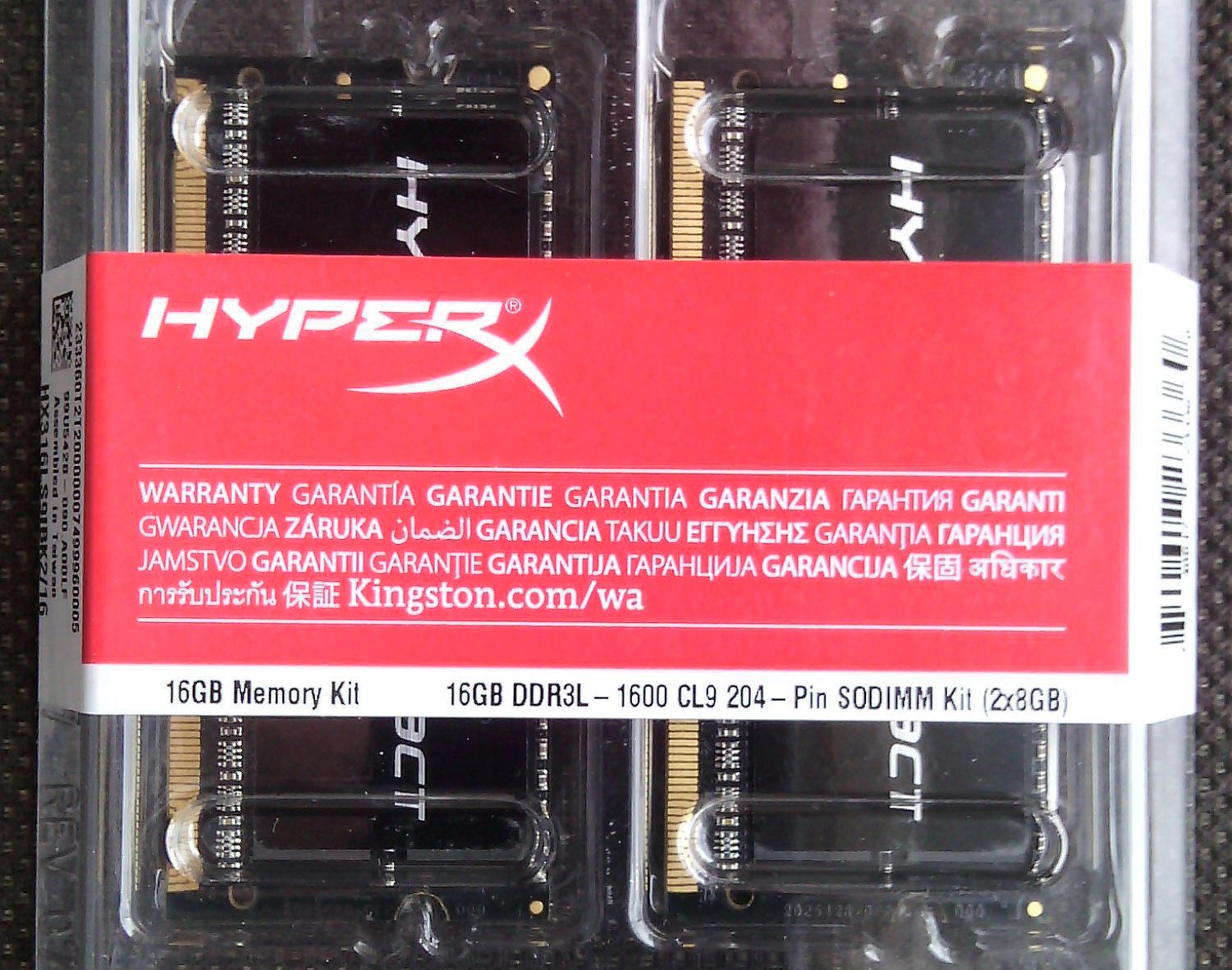 Обзор от покупателя на Оперативная память Kingston SO-DIMM DDR3L 16Gb  (2x8Gb) 1600MHz pc-12800 HyperX Impact Black (HX316LS9IBK2/16) —  интернет-магазин ОНЛАЙН ТРЕЙД.РУ