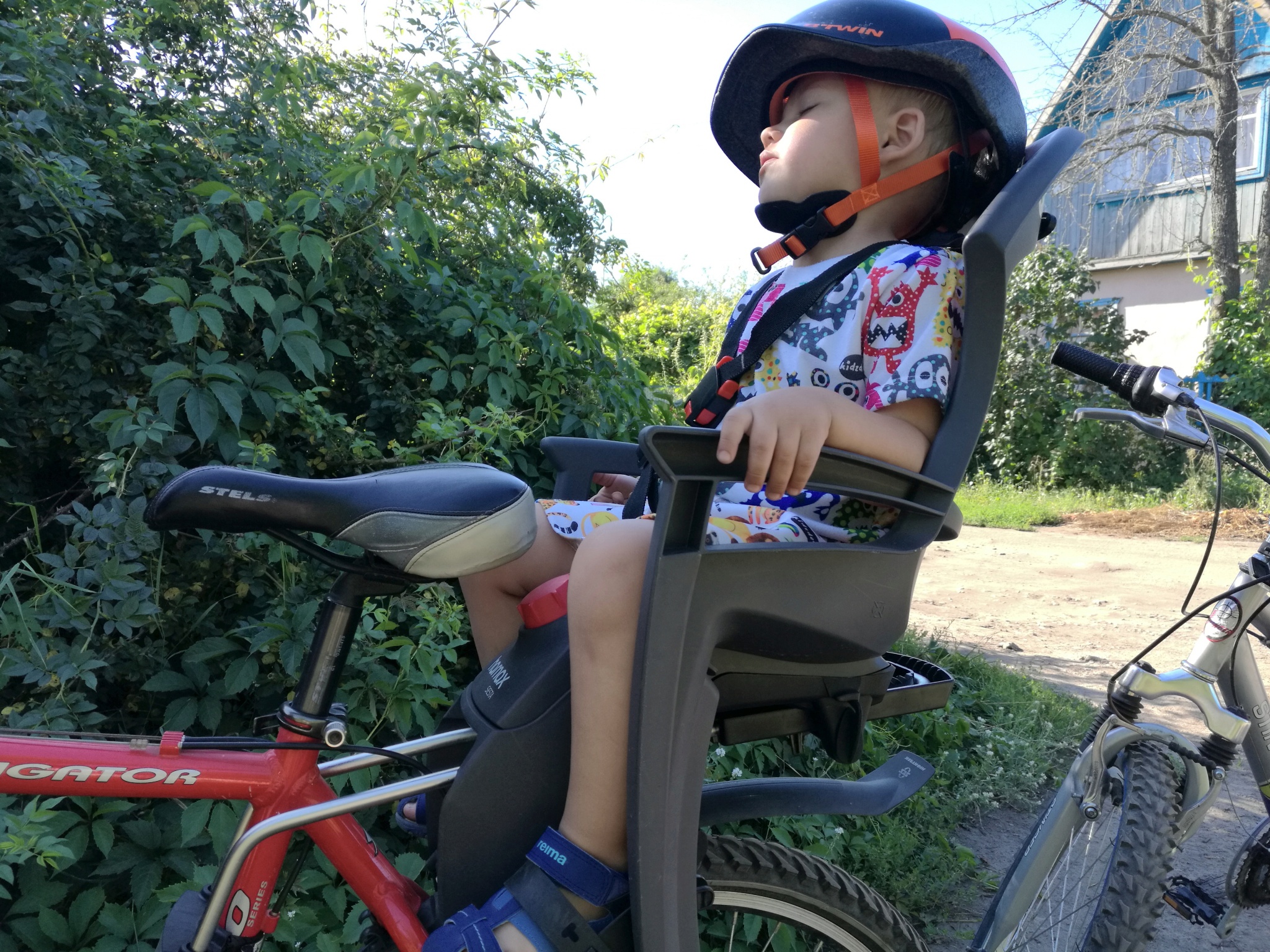 детское велосипедное кресло hamax sleepy