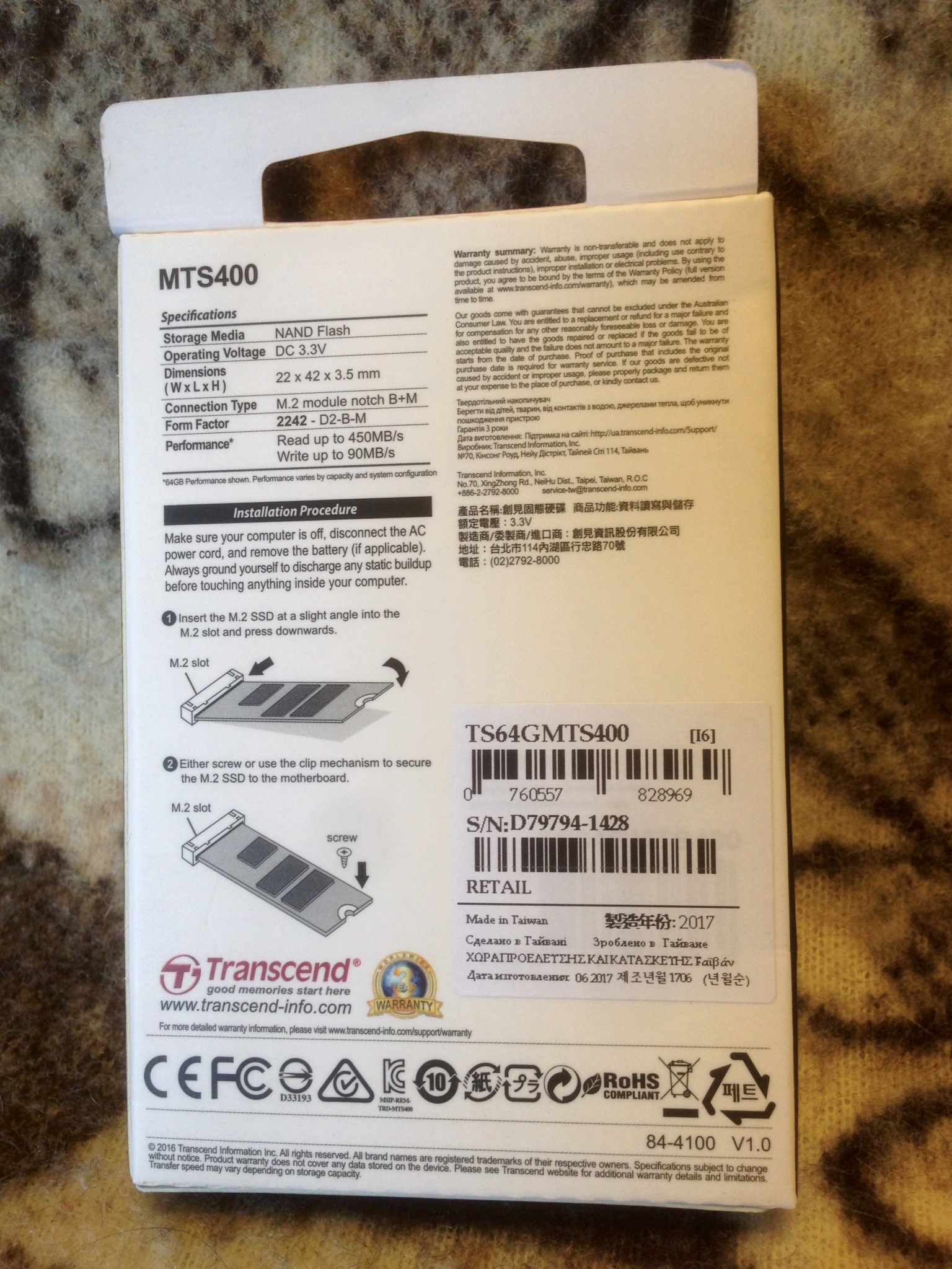 Обзор от покупателя на SSD диск TRANSCEND M.2 MTS 400 64 Гб M.2 SATA ...