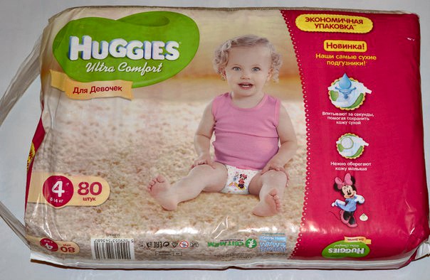 Обзор на Подгузники Huggies Ultra Comfort для девочек 5 (12-22кг), Disney B...