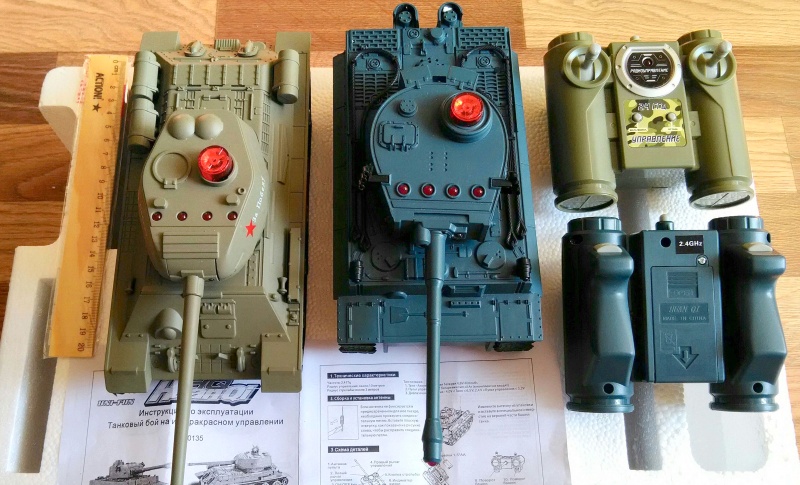 Обзор на Танковый бой на радиоуправлении ABTOYS C-00135 (508-T), 1:32 в наборе 2 танка (Т34 и Тигр) - изображение 3