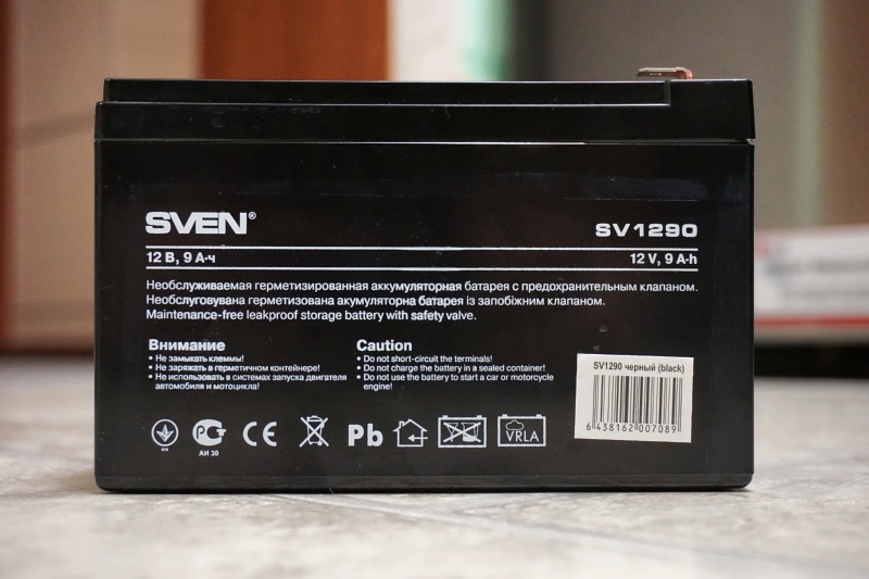 Обзор от покупателя на Аккумуляторная батарея для ИБП SVEN SV 1290 12V ...