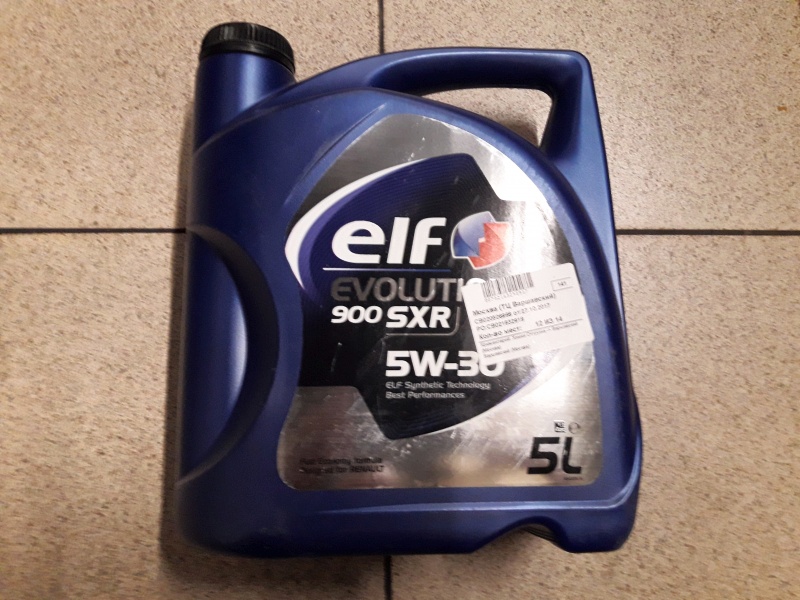Обзор от покупателя на Моторное масло ELF Evolution 900 SXR 5W-30 5 л .