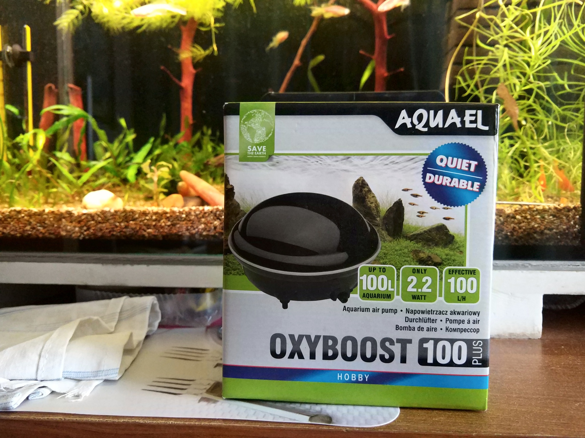 Обзор от покупателя на Компрессор для аквариума до 100 л AQUAEL OXYBOOST  100 plus (100 л/ч, 2.2 Вт, нерегулируемый) — интернет-магазин ОНЛАЙН  ТРЕЙД.РУ