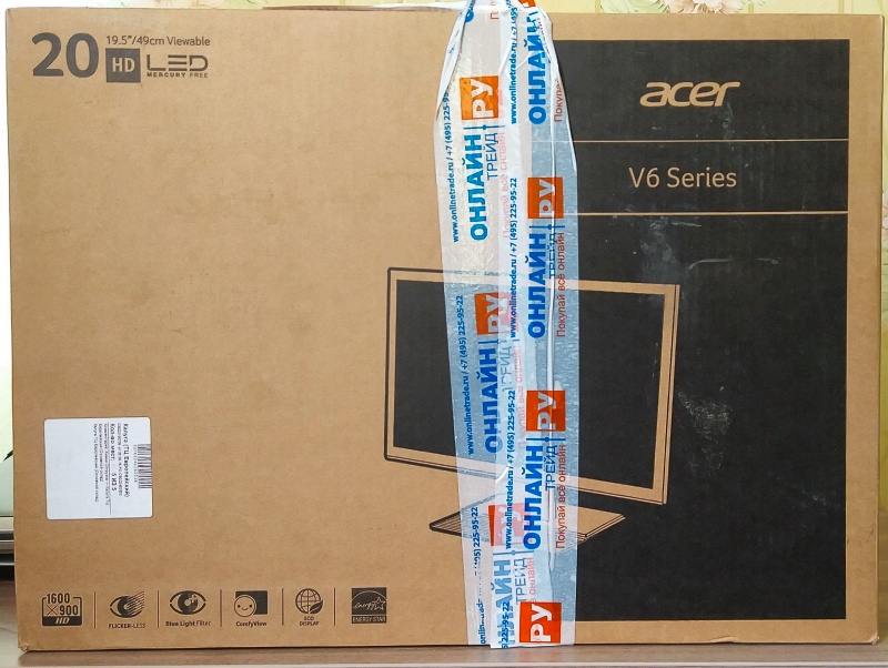 Обзор на Монитор Acer V206HQLAb, 19.5", Black - изображение 2