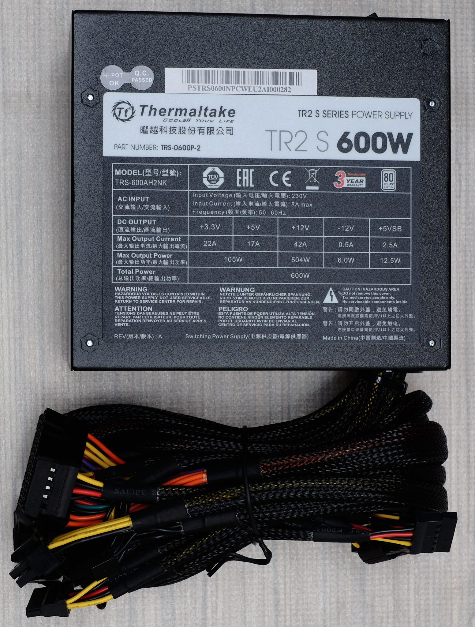 Блок питания thermaltake tr2 s 600w обзор