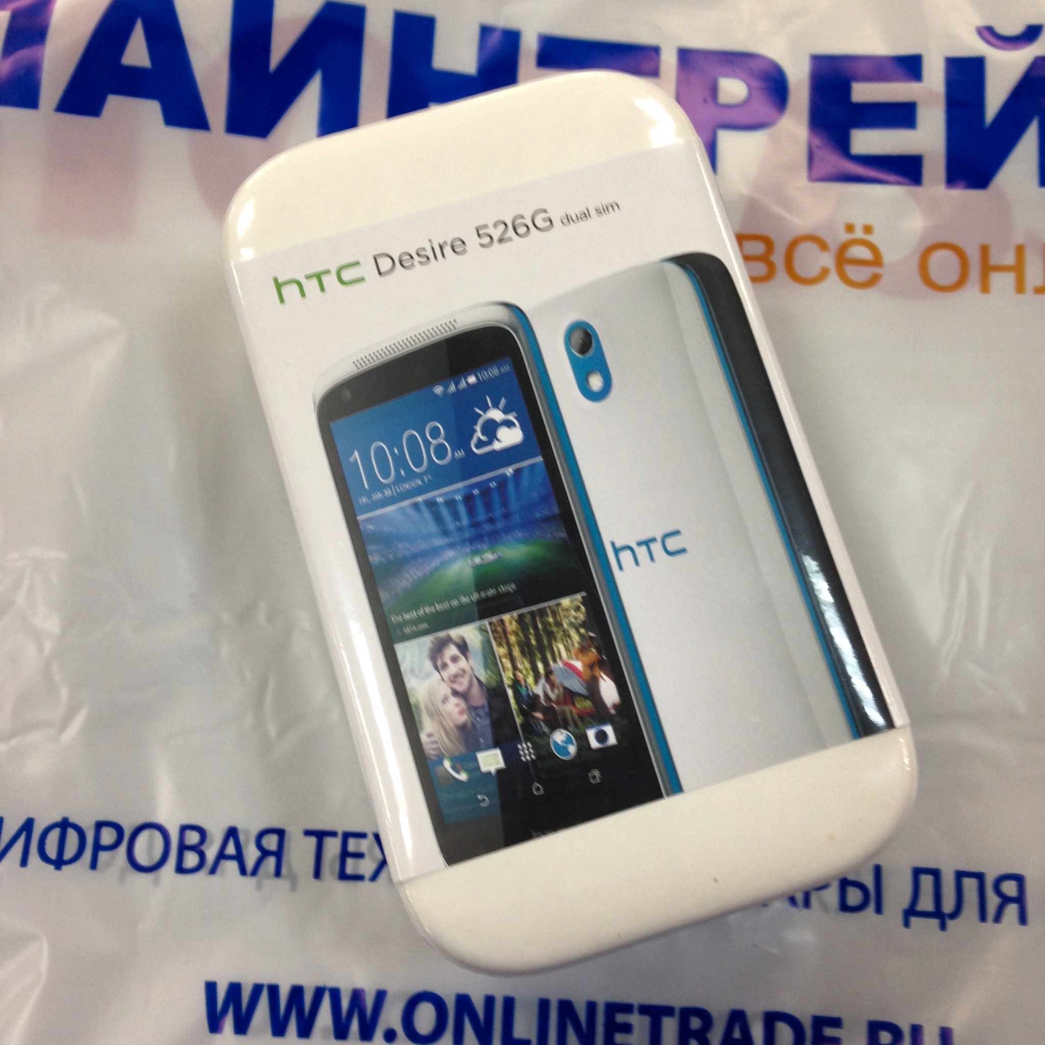 Обзор от покупателя на Смартфон HTC Desire 526G Dual sim Terra  White/Glacier Blue — интернет-магазин ОНЛАЙН ТРЕЙД.РУ