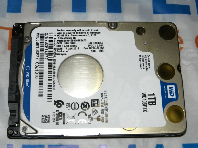 Жесткий диск 2.5 Western Digital WD Blue 1 ТБ, SATA III, 128 Mb