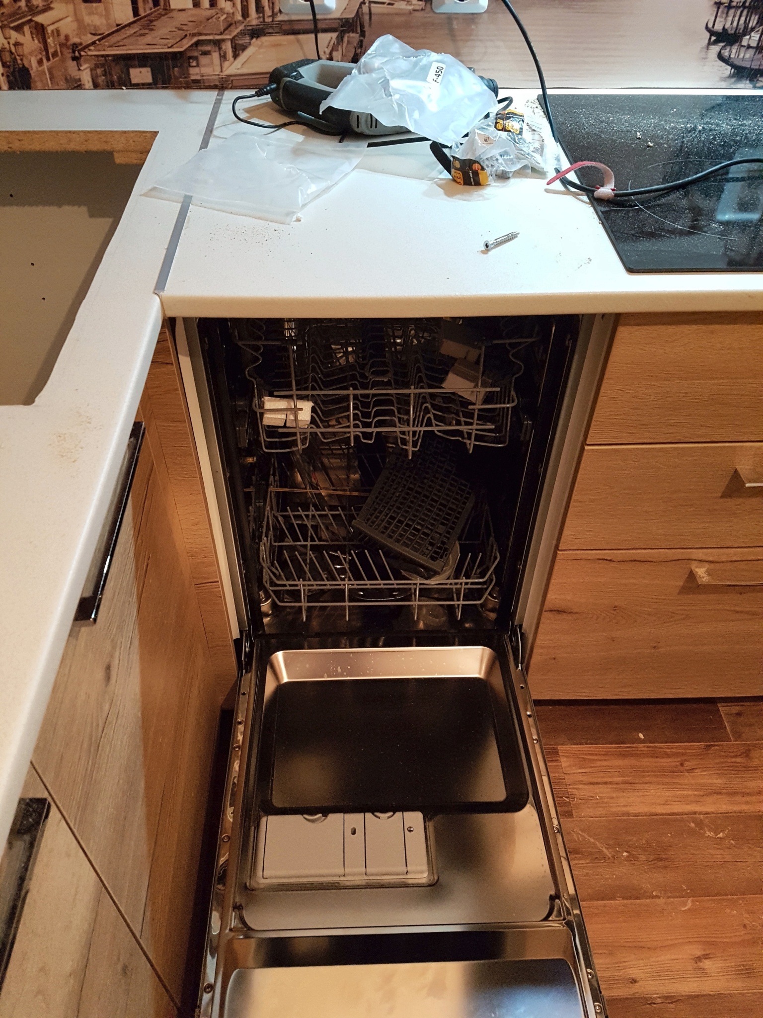 установка посудомоечной машины в шкаф