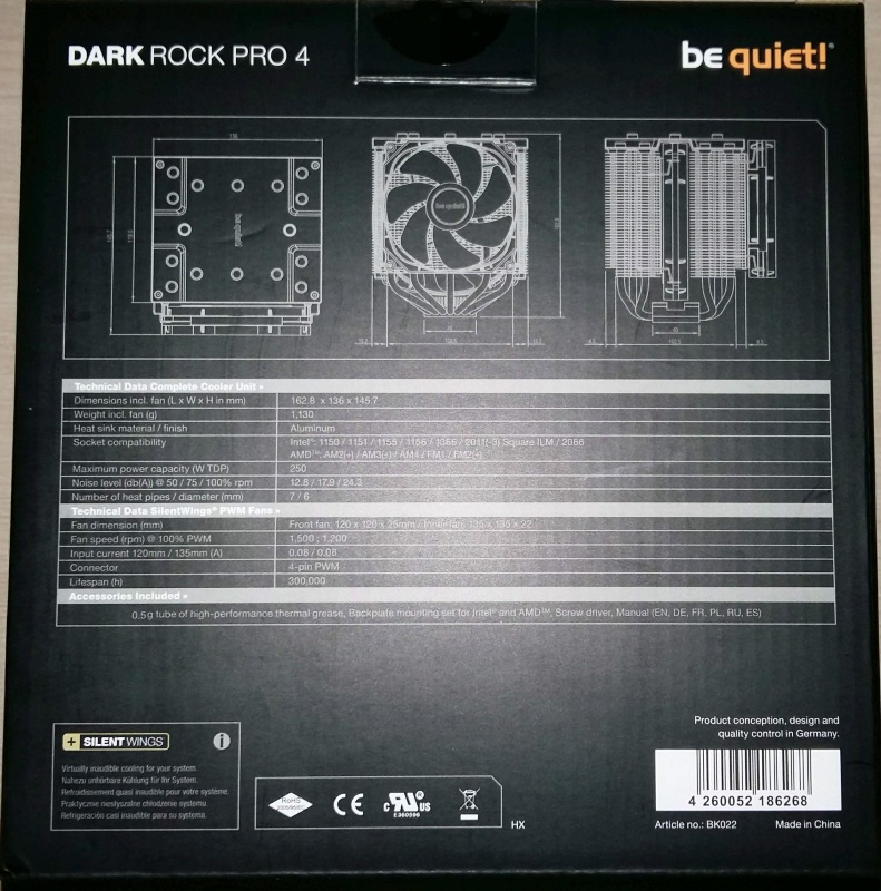 Обзор на Кулер для процессора BE QUIET! DARK ROCK PRO 4 (BK022) - изображение 3