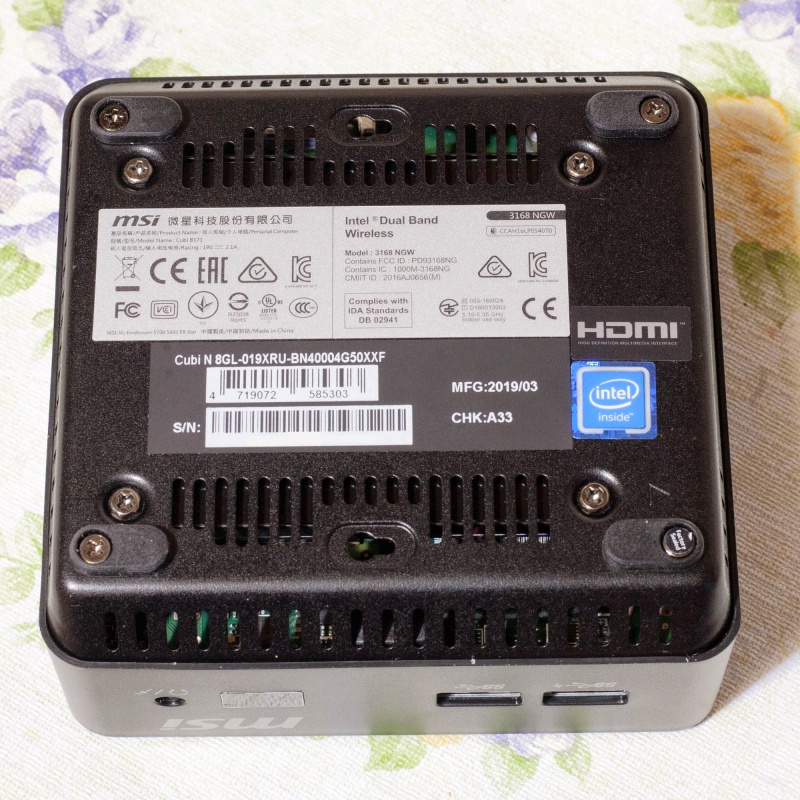 Обзор на Неттоп MSI Cubi N 8GL-019XRU slim Cel N4000/4Gb/500Gb 7.2k/HDG/noOS/WiFi/Black - изображение 9