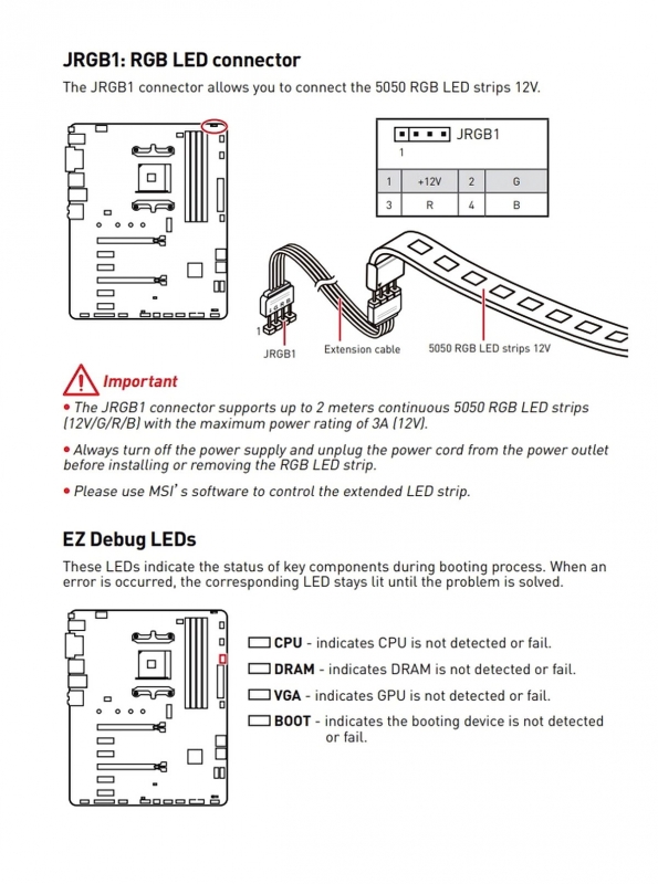 Схема подключения msi b450m