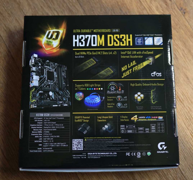 Gigabyte z370m d3h. Gigabyte z370m d3h