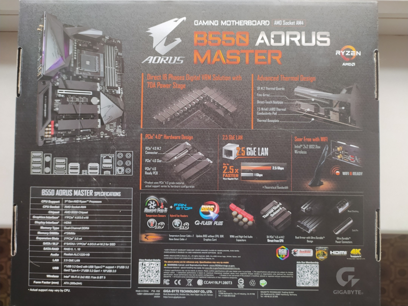 Обзор на Материнская плата GIGABYTE B550 AORUS MASTER (AM4, ATX) - изображение 10