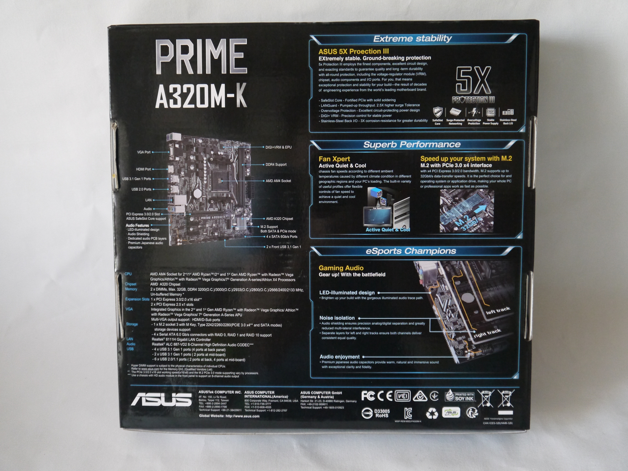 Asus prime a520m k. М/плата ASUS Prime a320m-k. ASUS Prime a320m-k коробка. F-Panel ASUS Prime a320m-k. Системная плата ASUS Prime a320m-k характеристики.