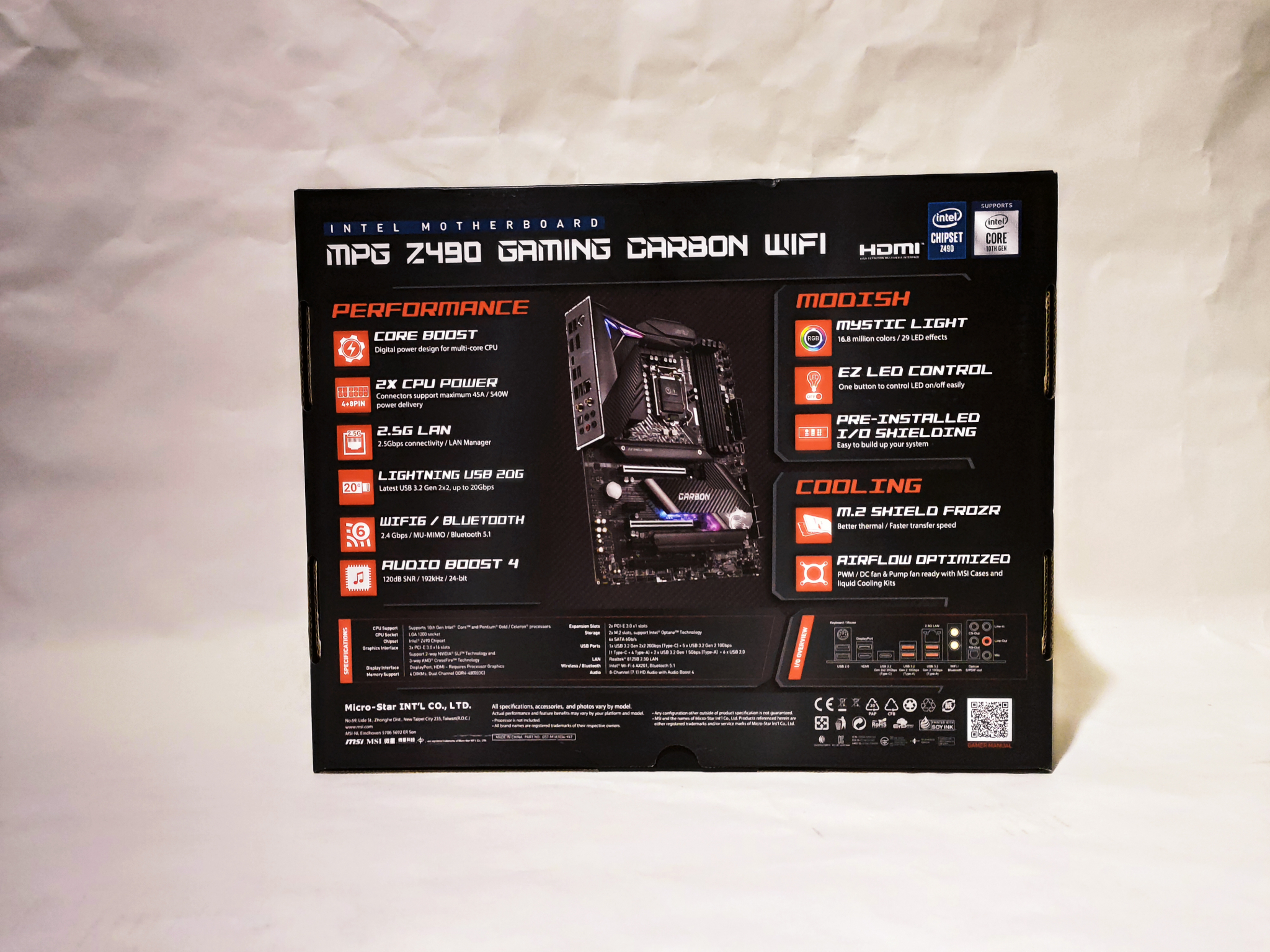 Материнская плата msi mpg z490 gaming