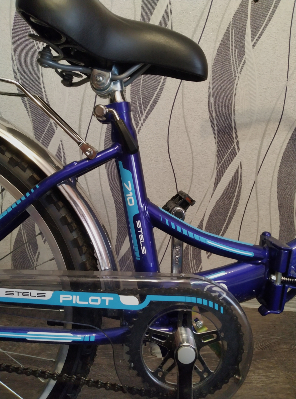 Обзор на Складной велосипед Stels Pilot 710 24 (Z010) 2018, синий, рама 16" - изображение 6