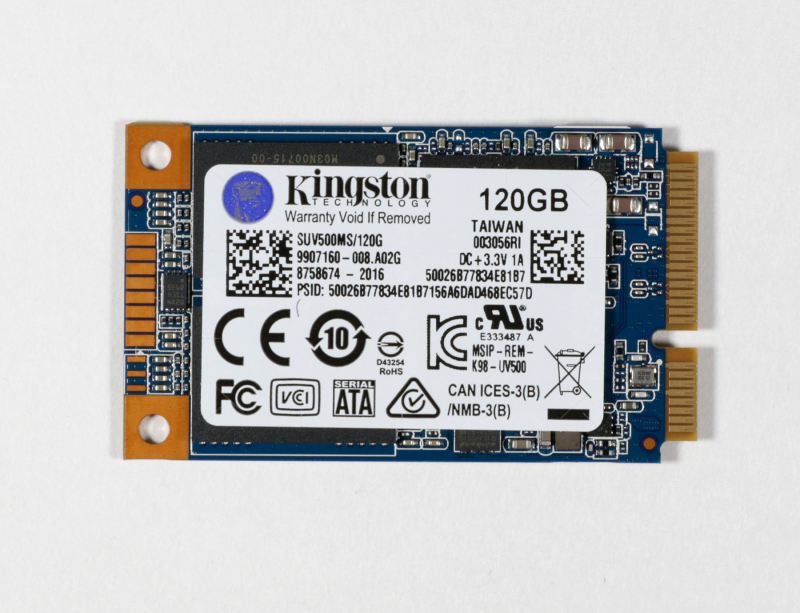 Обзор на SSD диск KINGSTON mSATA SSDNow UV500 120 Гб SATA III TLC SUV500MS/120G - изображение 1