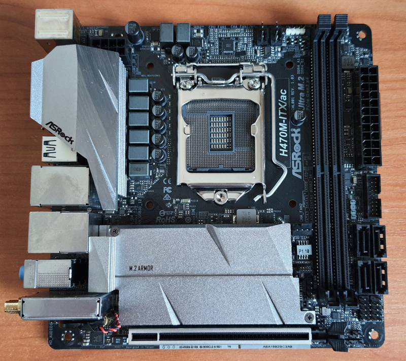 Материнская плата ASRock H470M-ITX/AC (LGA1200, mITX) — купить по низкой  цене в интернет-магазине ОНЛАЙН ТРЕЙД.РУ