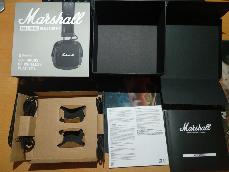 Обзор на Беспроводные наушники Marshall Major III Bluetooth, черный - изображение 4