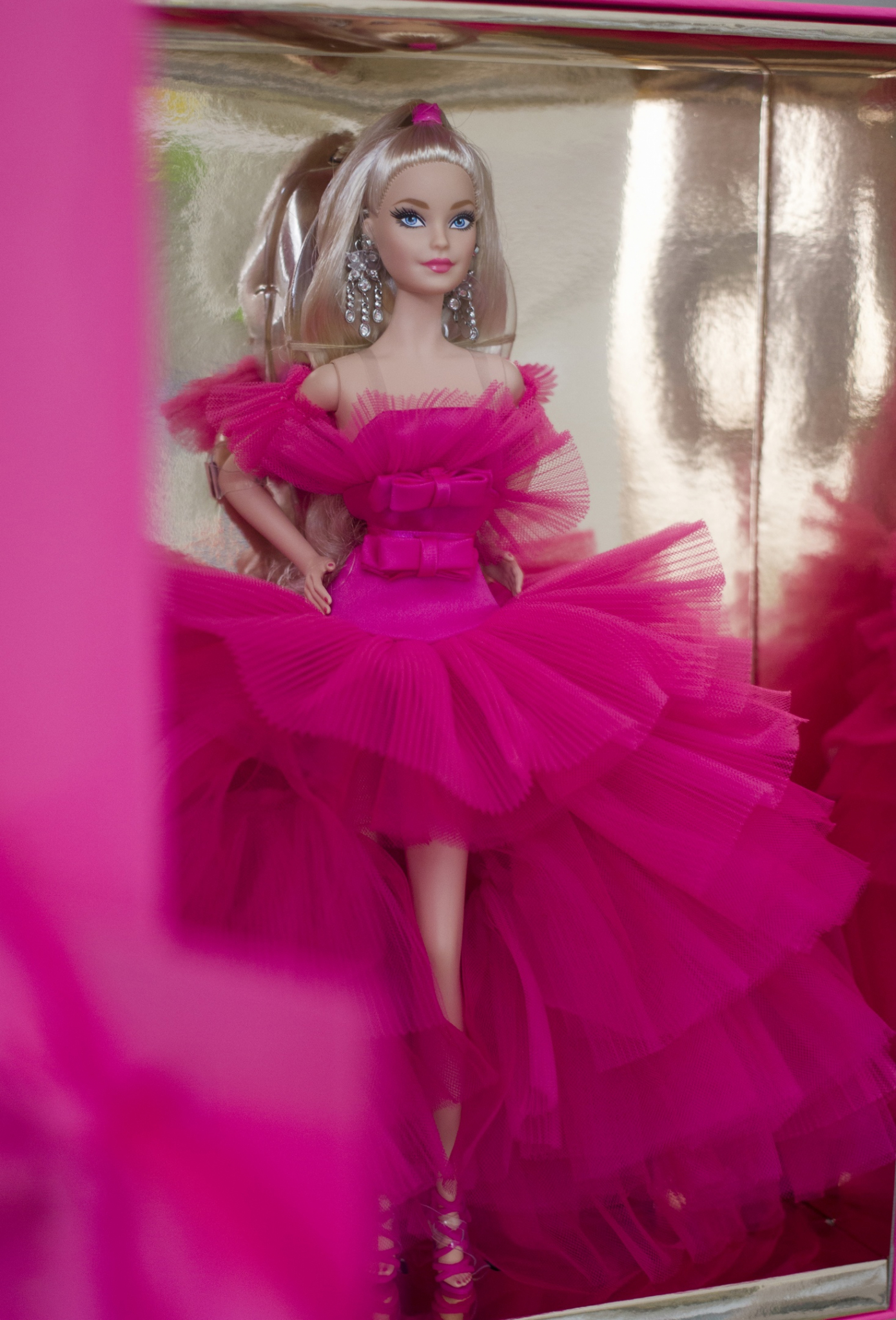 Красивое пышное платье розового цвета для куклы Паола Рейна Paola Reina, 32-34 см
