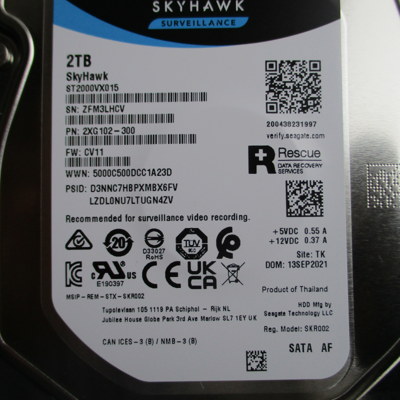 Seagate Skyhawk st2000vx015. Жесткий диск 3.5" 2tb SATA III, 256 MB, 5400 RPM Seagate Skyhawk st2000vx015. St2000vx015.