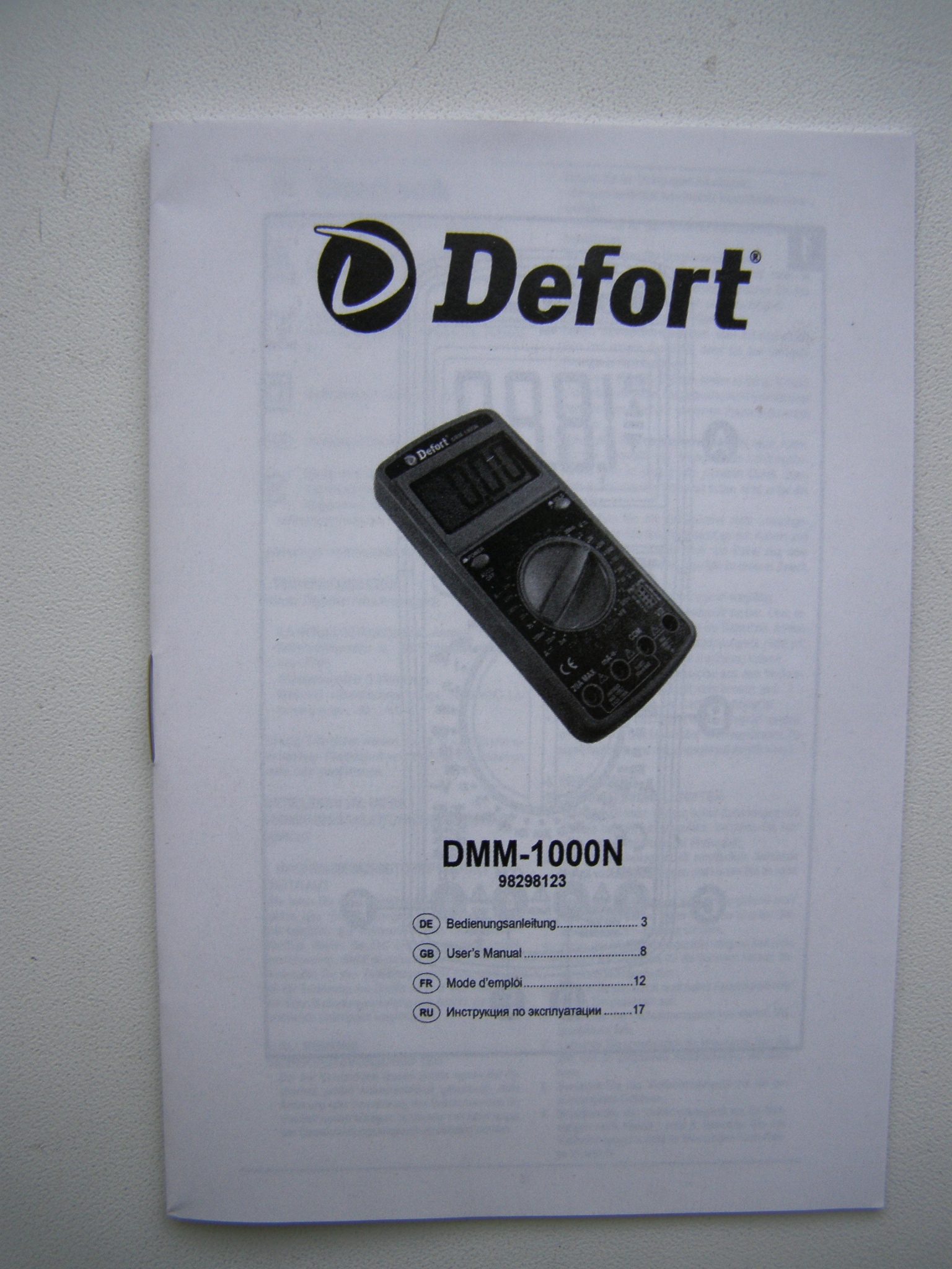 Обзор От Покупателя На Мультитестер DeFort DMM-1000N — Интернет.