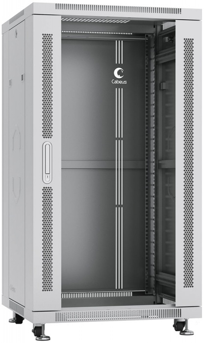 Шкаф напольный 19 22u cabeus sh 05c 22u60 100 bk