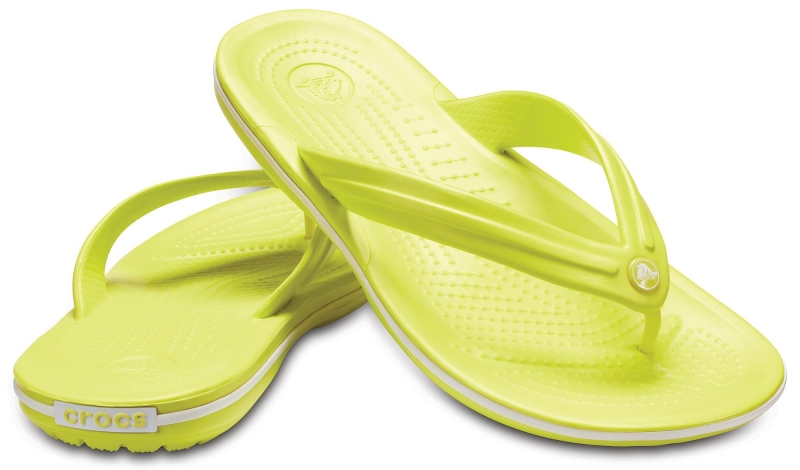 Yellow Croc Flip Flops