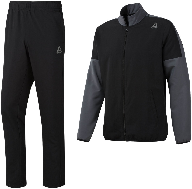 Спортивный костюм REEBOK CY4926 WOVEN TRACKSUIT мужской, цвет черный,  размер 56-58 — купить в интернет-магазине ОНЛАЙН ТРЕЙД.РУ