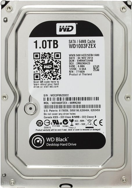 Жесткий диск 3.5 Western Digital WD Black 1 ТБ, SATA III, 64 Mb, 7200 rpm (WD1003FZEX)- низкая цена, доставка или самовывоз по Нижнему Новгороду. Жесткий диск 3.5 Вестерн Диджитал WD Black 1 ТБ, SATA III, 64 Mb, 7200 rpm (WD1003FZEX) купить в интернет магазине ОНЛАЙН ТРЕЙД.РУ