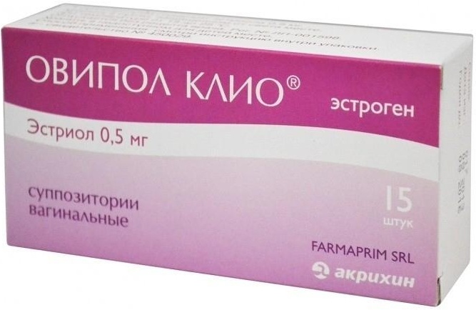Овипол клио 0.5мг №15 суппозиторий вагинальный #2 (4840456002205)