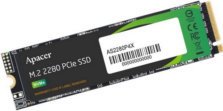 SSD диск Apacer M.2 AS2280P4 1024 Гб PCIe Gen3x4 3D NAND AP1TBAS2280P4X-1- купить по выгодной цене в интернет-магазине ОНЛАЙН ТРЕЙД.РУ Санкт-Петербург