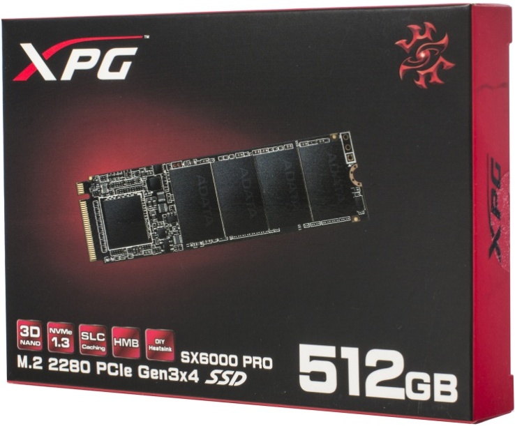 SSD 256 GB XPG. ADATA asx6000pnp-512gt-c.